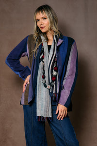 Stripe Patch Kantha Jacket
