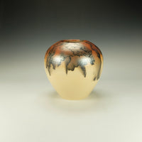 Orange, Black and Mustard Raku Pottery