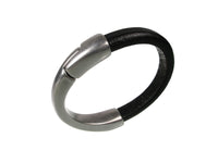 black/silver crescent moon bracelet