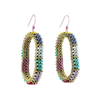 Harlequin Hoop Earrings