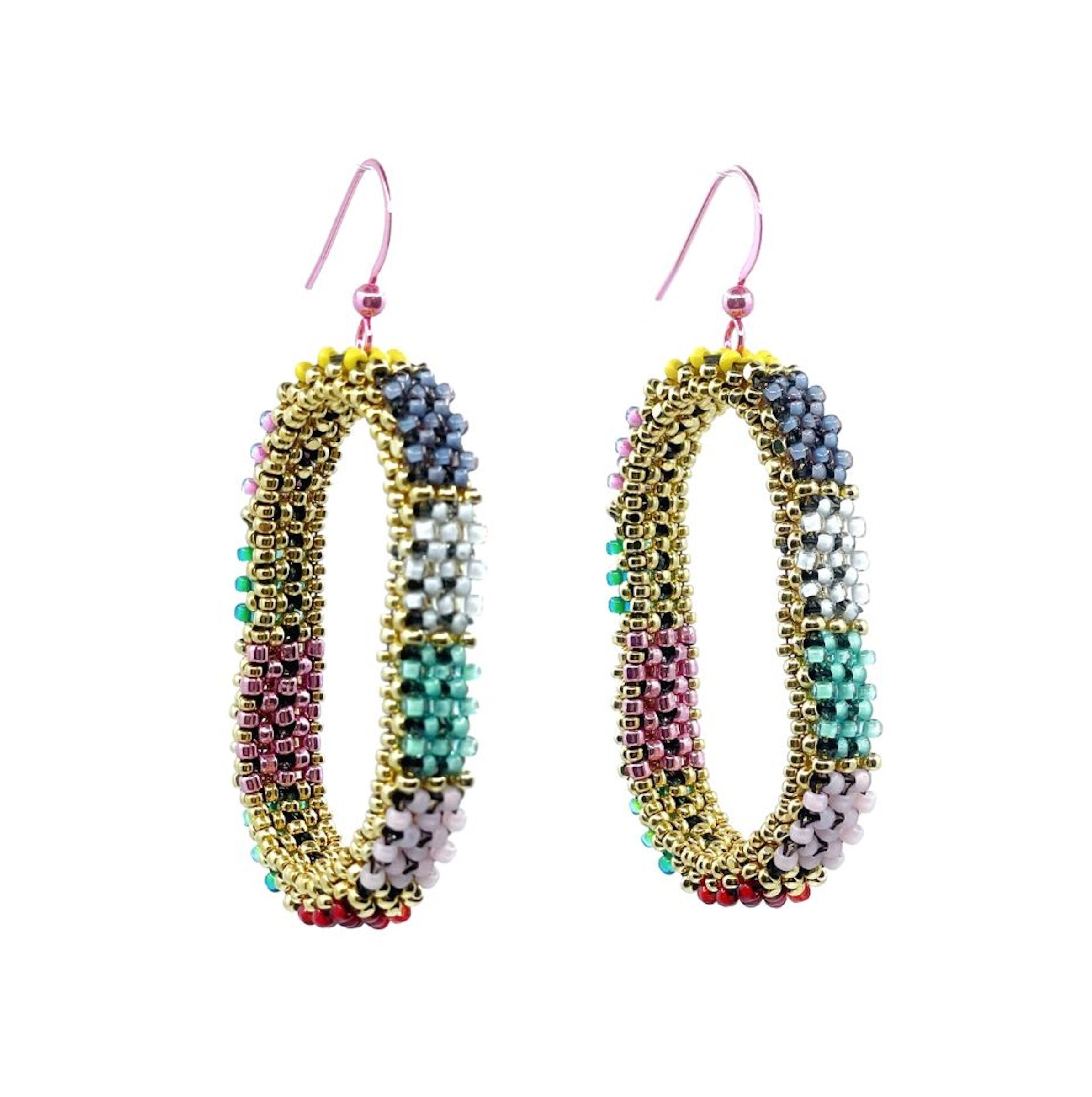Harlequin Hoop Earrings