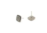 Cushion Shaped Double Layer Stud Earrings