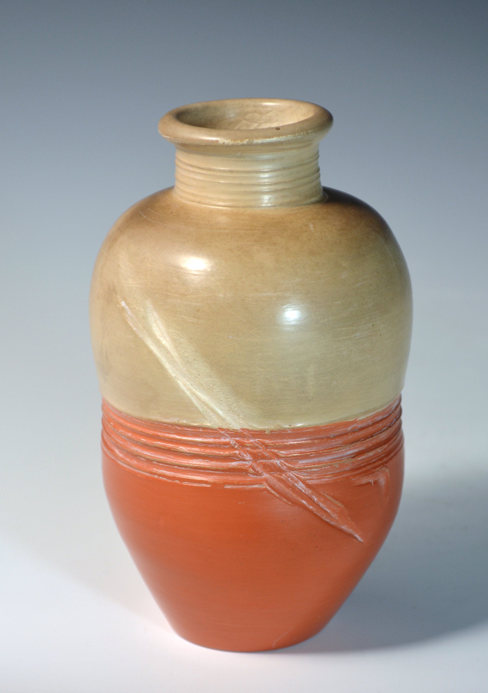 Earth and Sky Saggar-Fired Vase