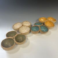 agate, cream, jade, mustard