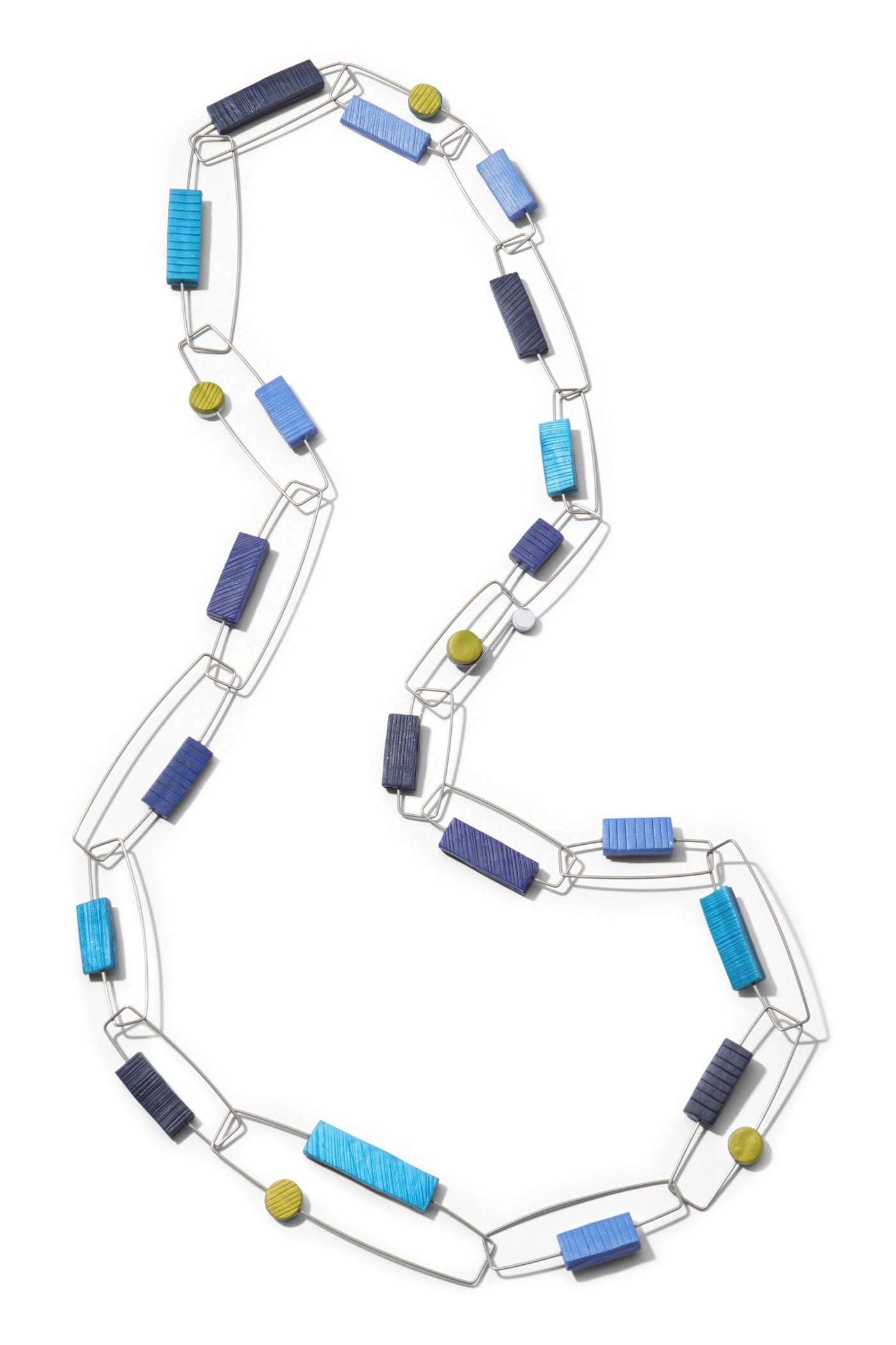 Blue Rectangles Necklace