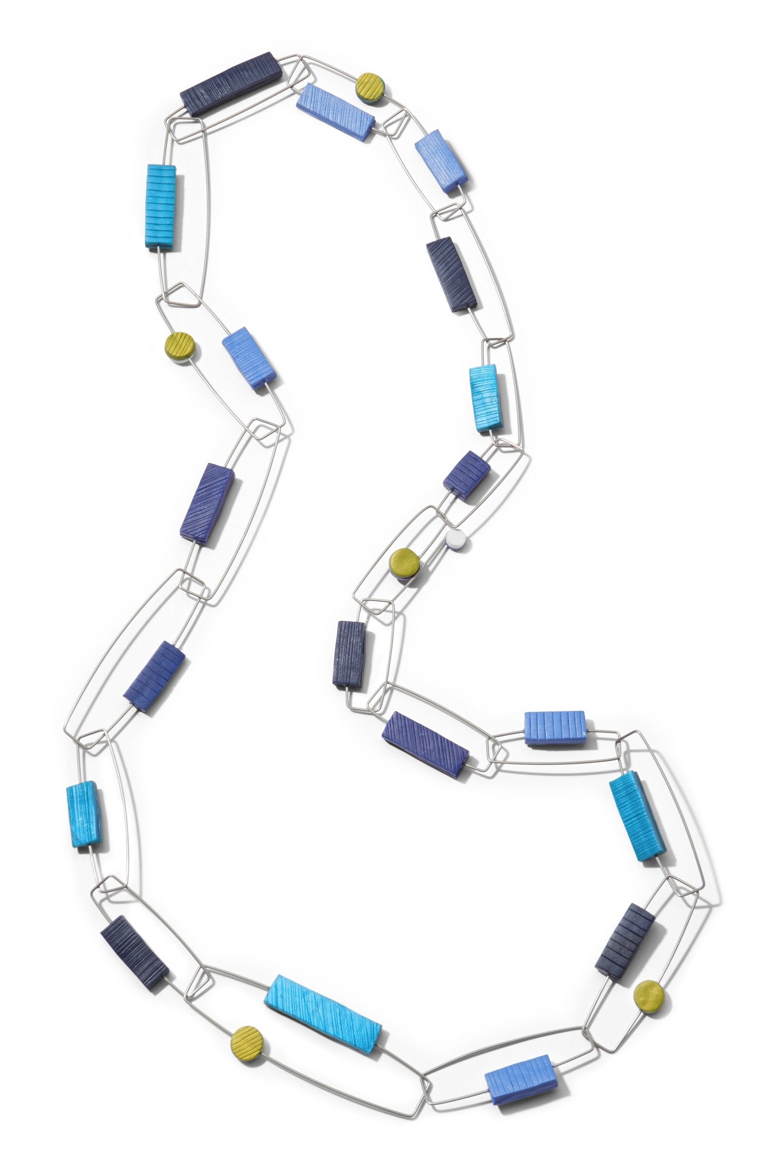 Blue Rectangles Necklace