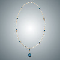 London Blue Topaz & Sterling Silver Necklace II