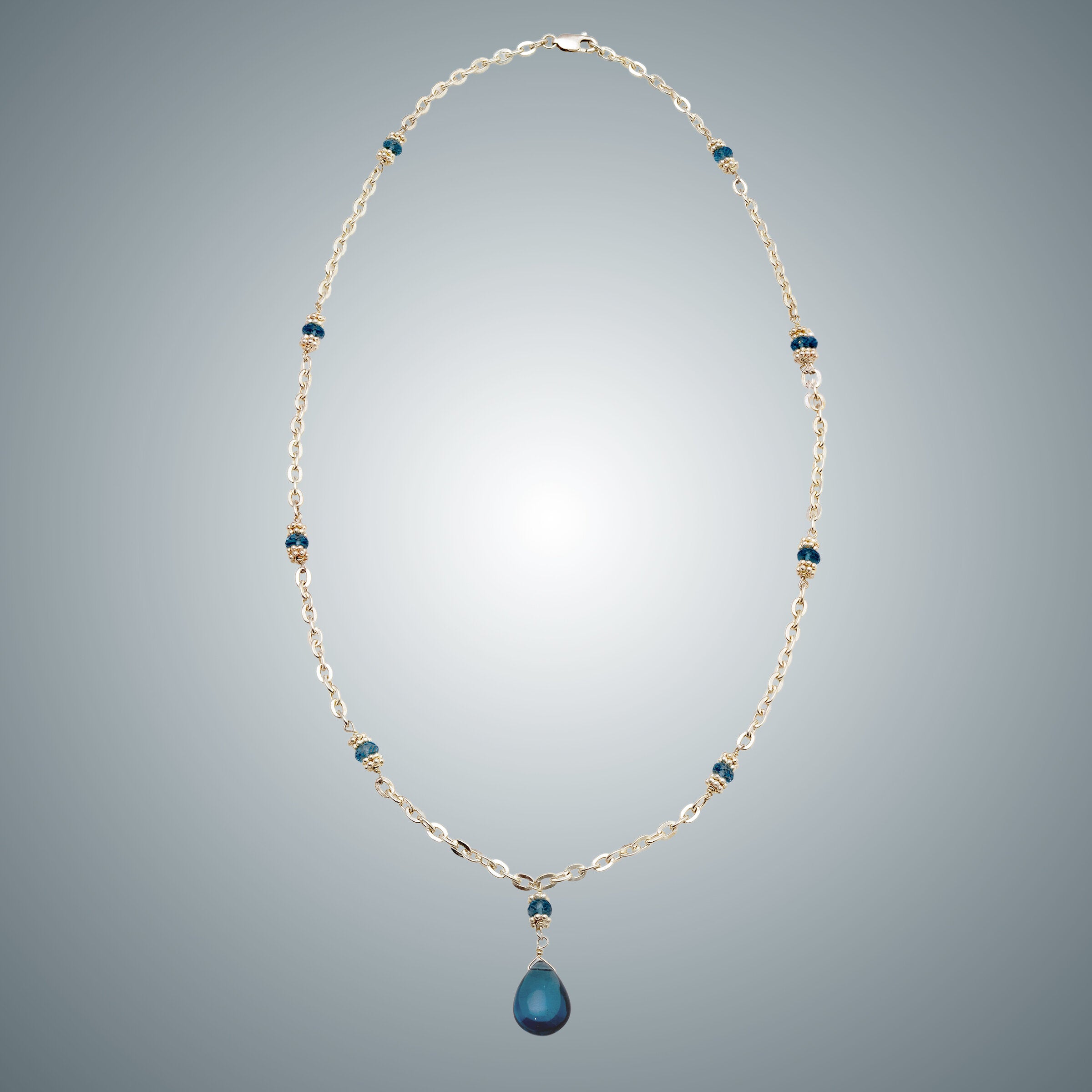 London Blue Topaz & Sterling Silver Necklace II