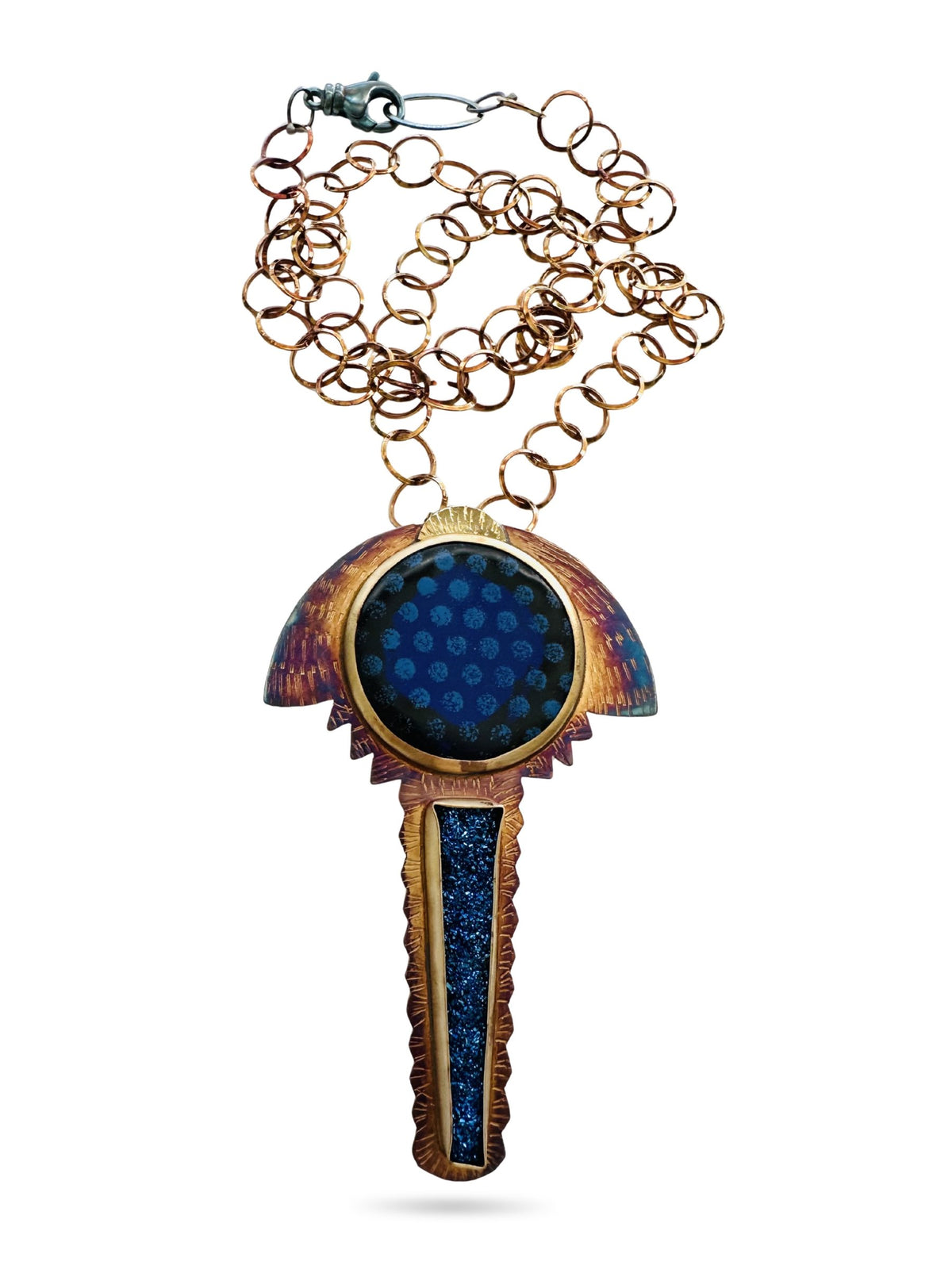 Electric Blue With Dots Necklace