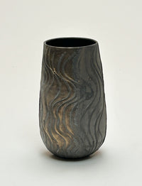 Carved Metallic Vase