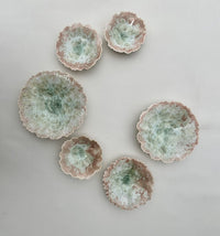 Lotus Wall Installation with Green and Rose Tan
