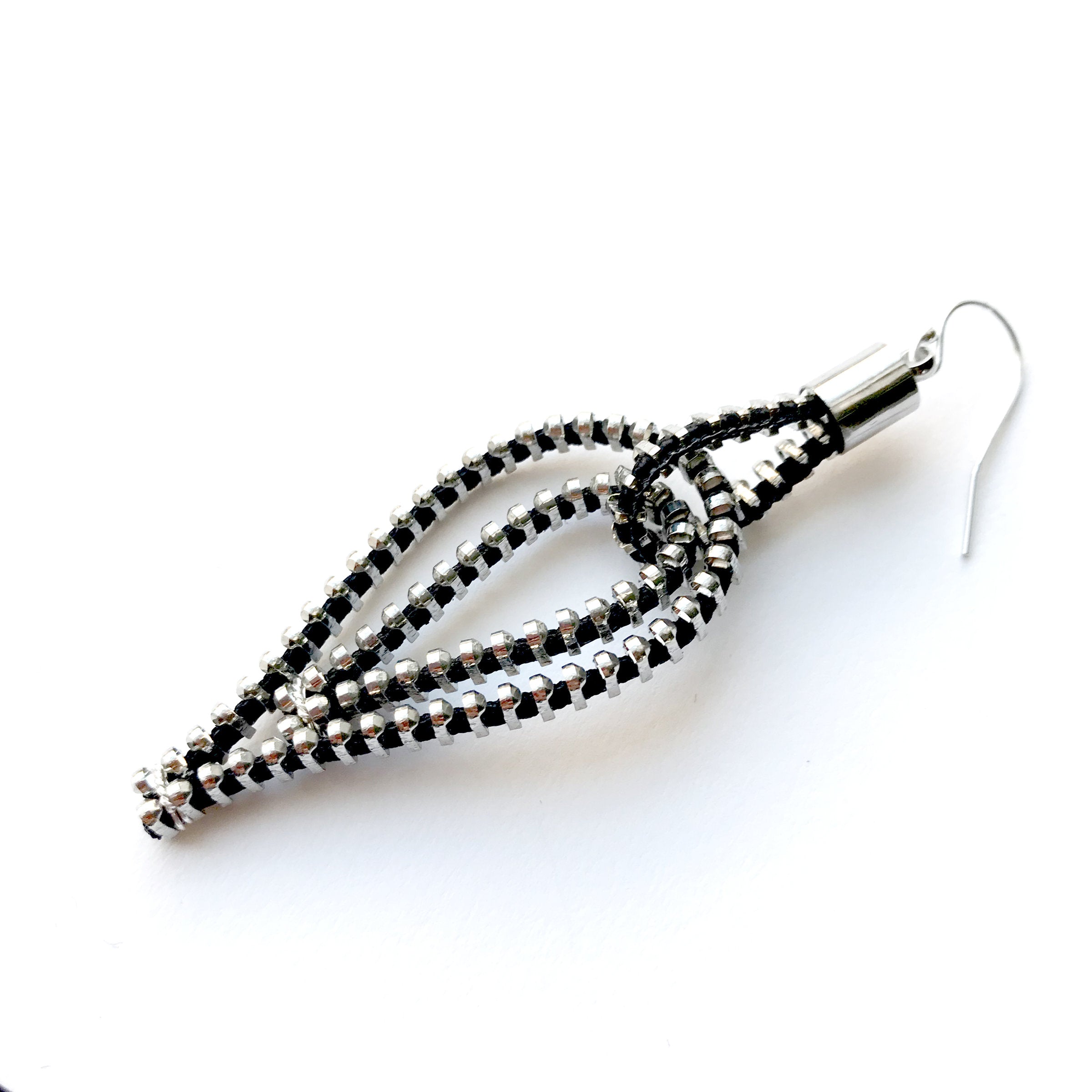 Feather Zipper Earrings