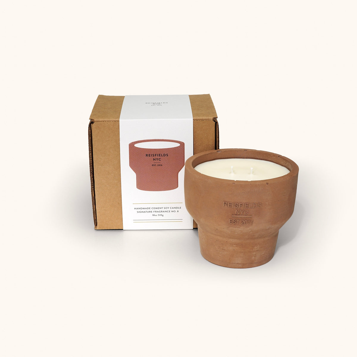 Cement Candle in Terra, No. 8