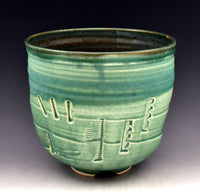 Tall Textured Porcelain Bowl
