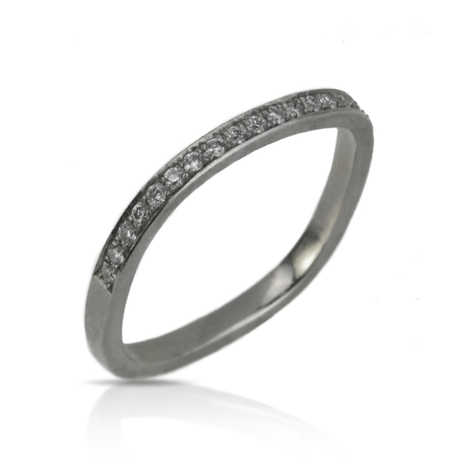 Square Pave Diamond Band