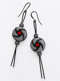 Vintage Italian Silk Spiral Earrings