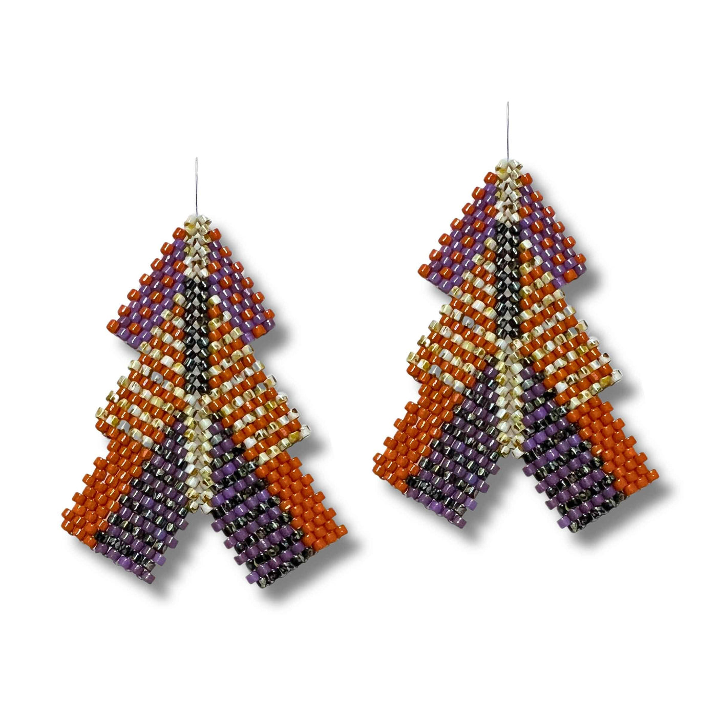 Triple Stacked Chevron Earrings