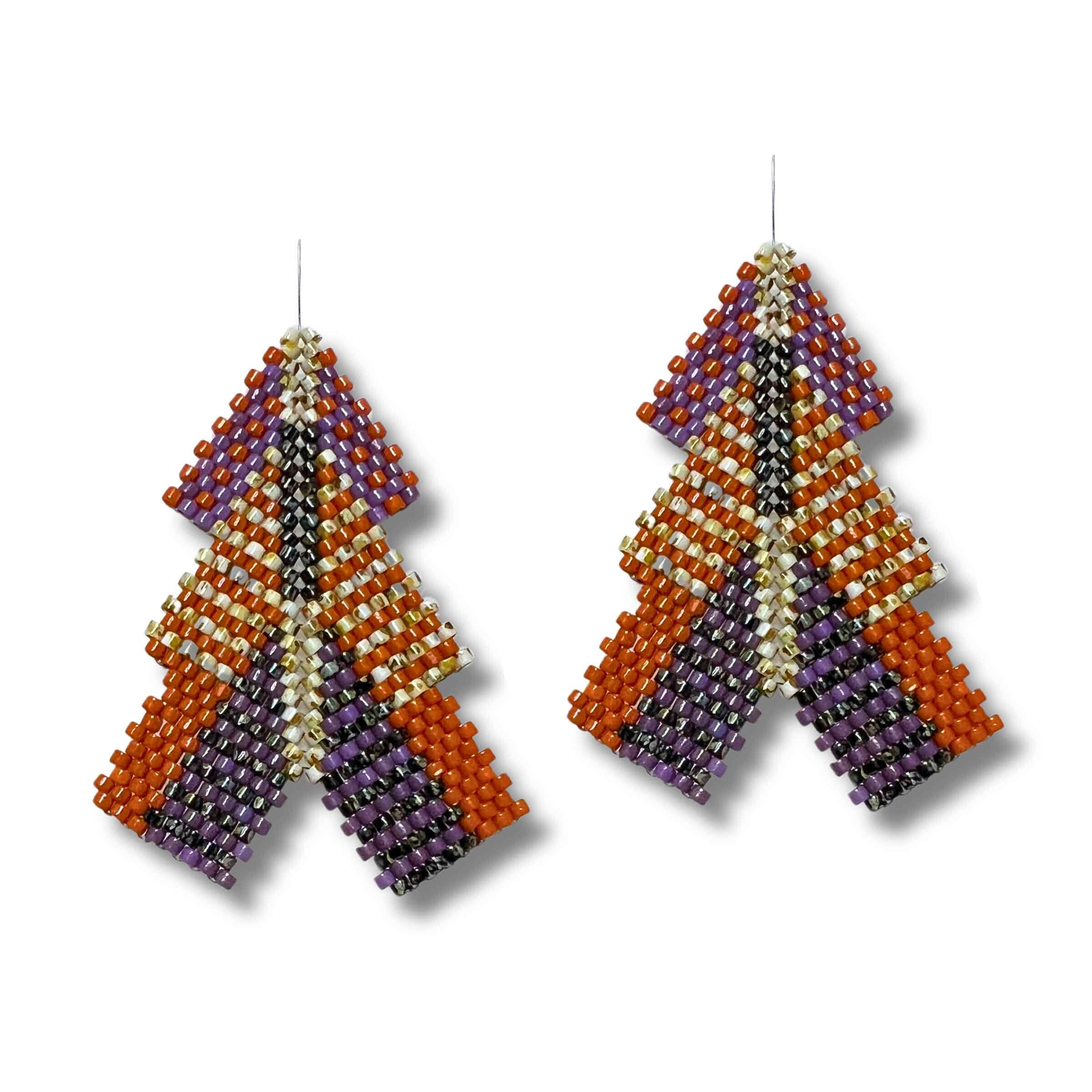 Triple Stacked Chevron Earrings