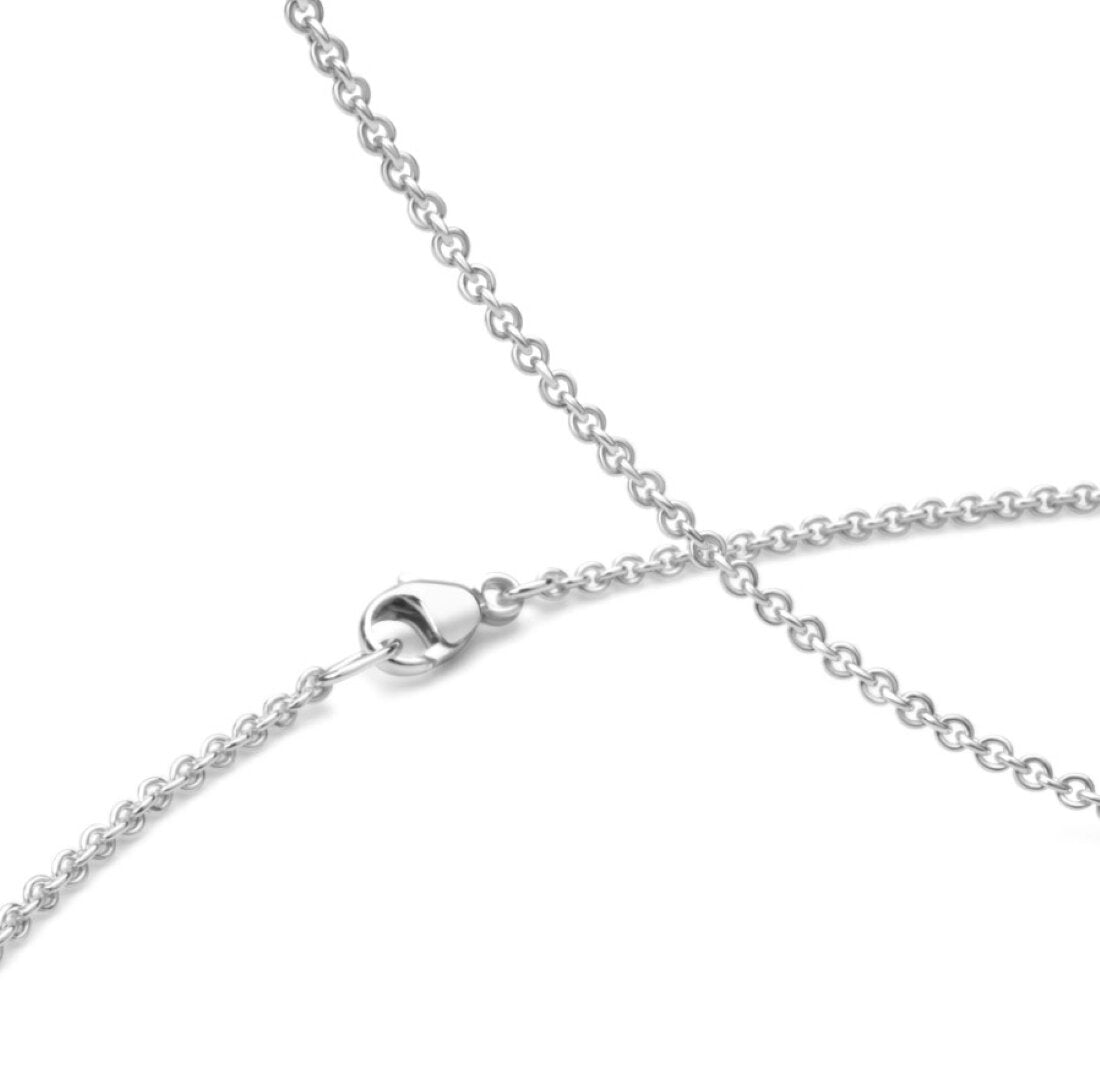 Inversa Silverfin Damascus Pendant