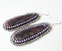 Gemstone Lepidolite Earrings