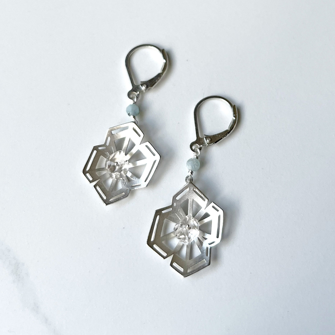 Winter Geometry Drop Earrings