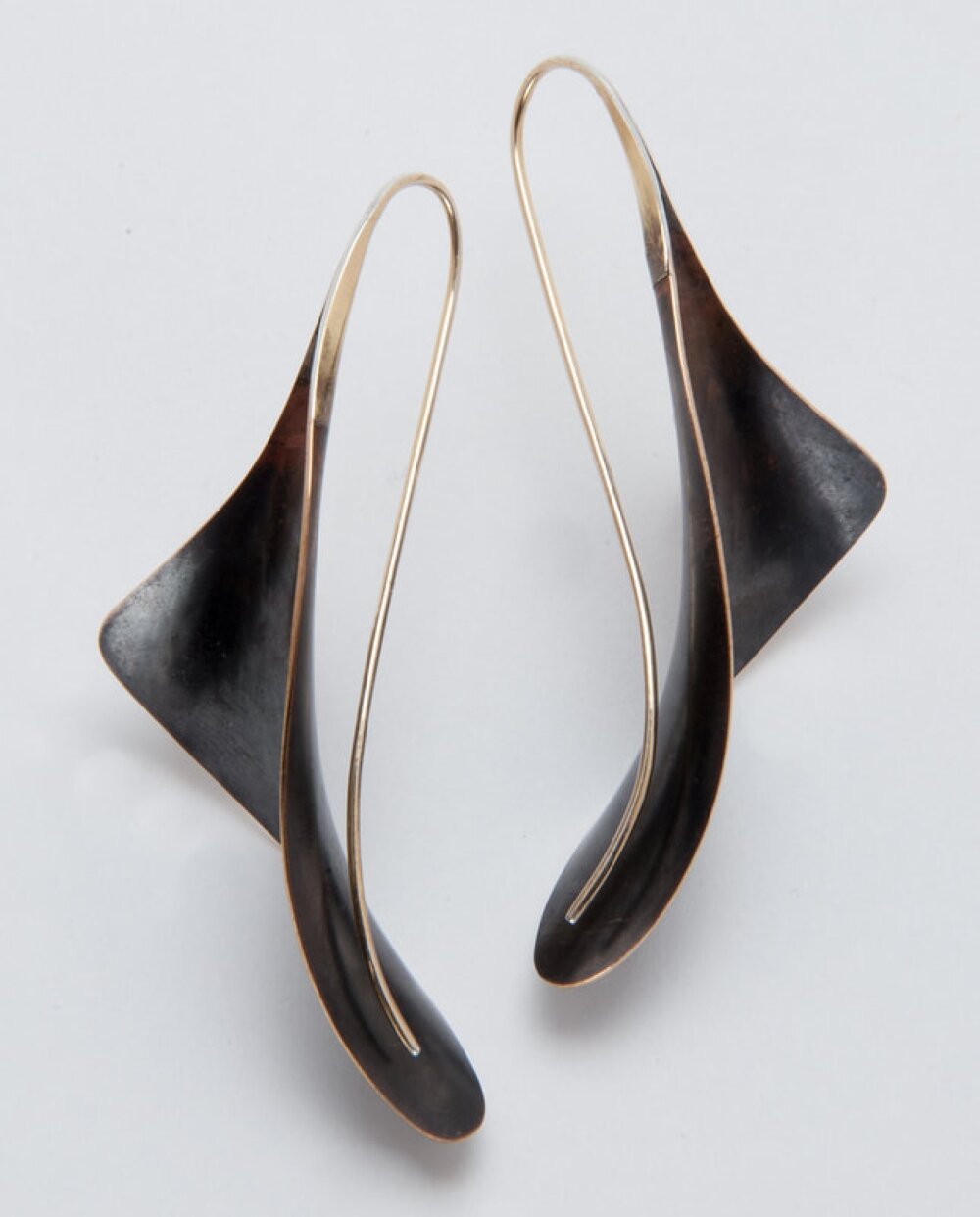 Flared Bronze Earrings