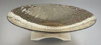Golden Sunset Oval Vessel with Arch Pedestal