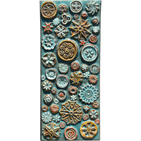 Mosaic of Circles Tile in Antique Teal, Orange and Yellow