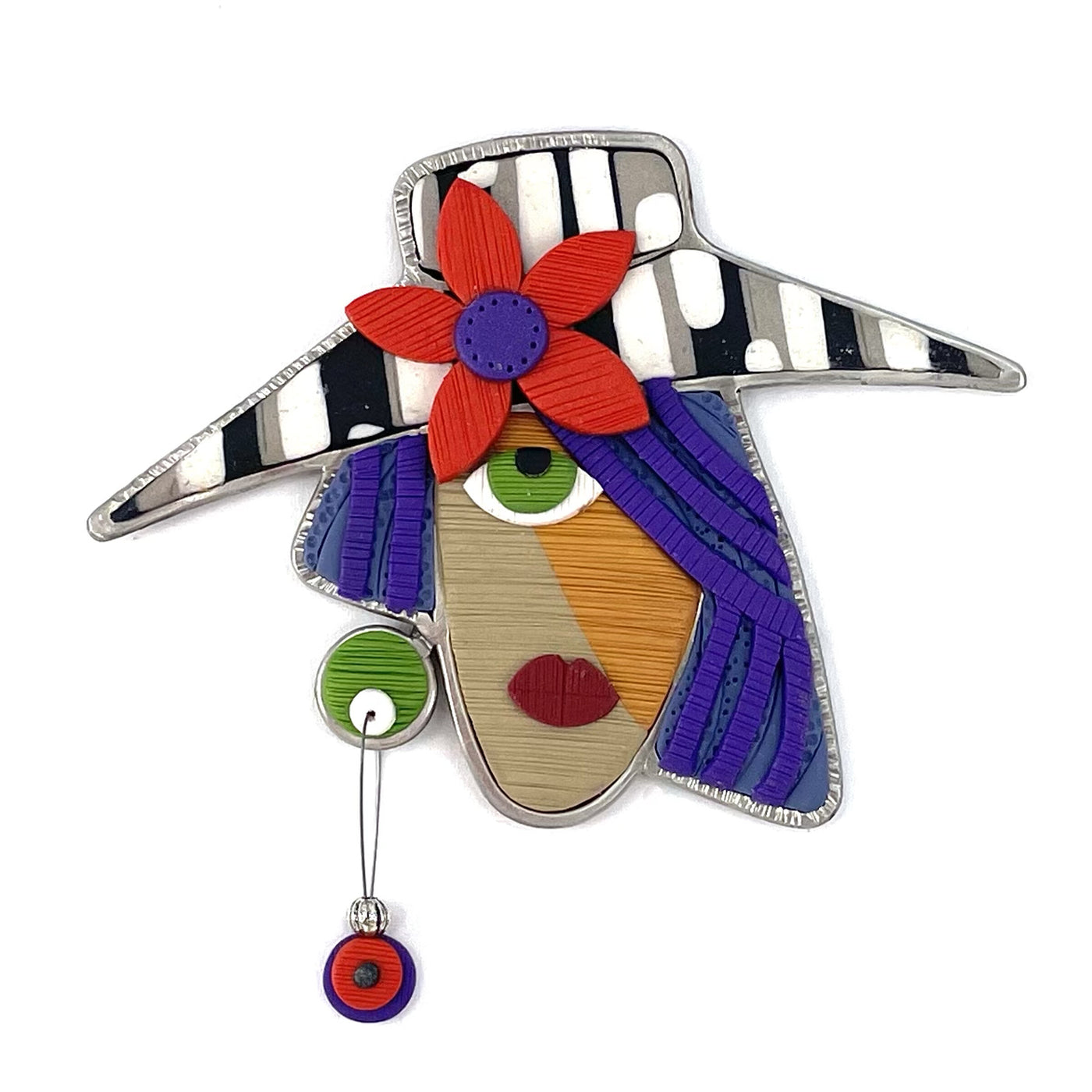 Women and Hats Pin No. 10