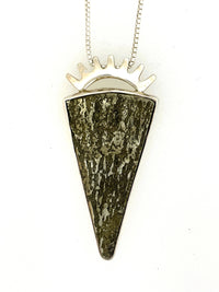 Pyrite & Pyxis Silver Pendant