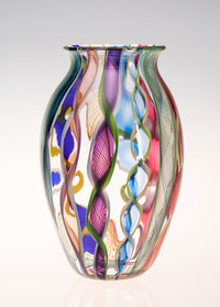 Large Cane Vase with Slight Flare