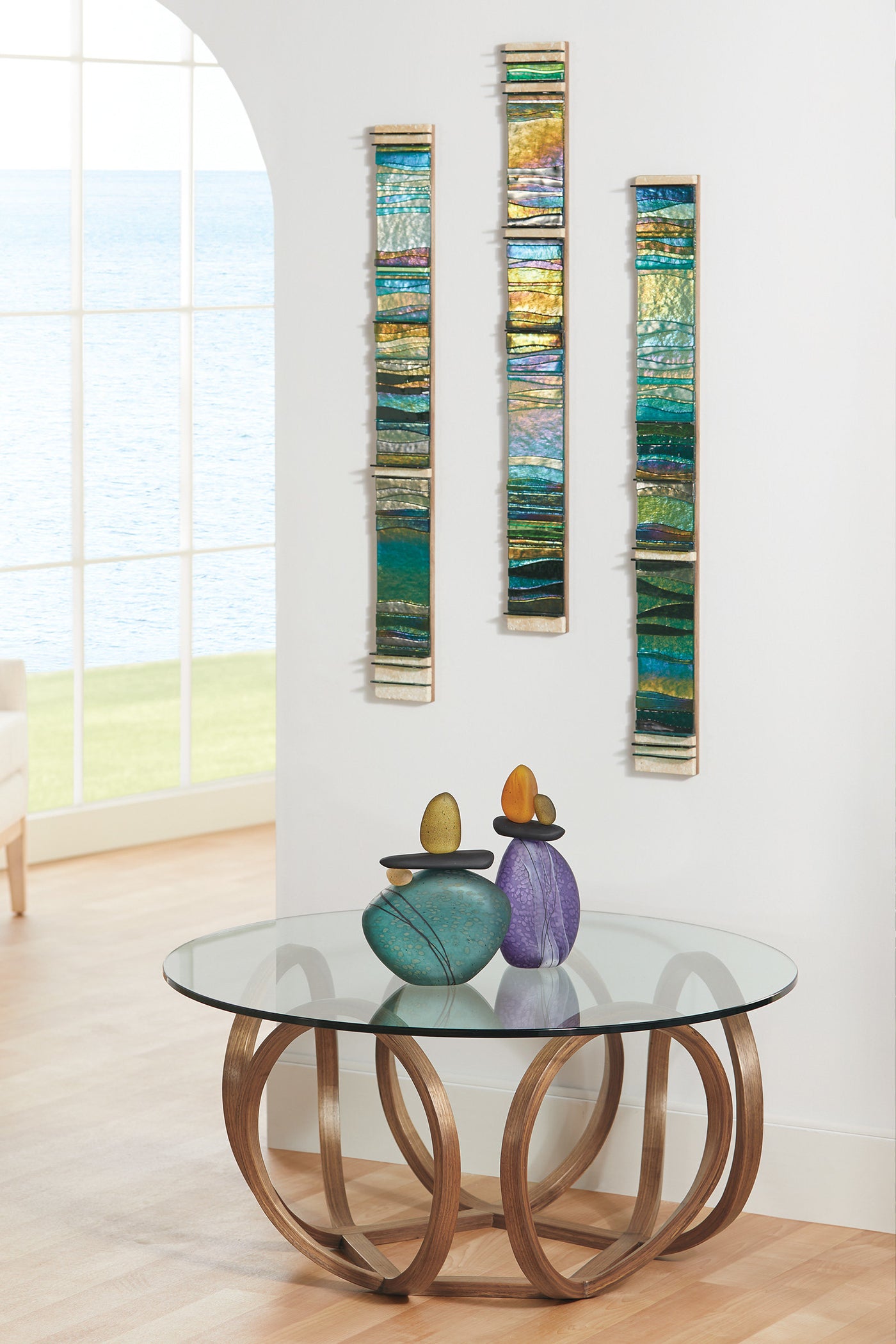 left to right: Jade Carpet III, Mint Carpet II, Emerald Carpet I