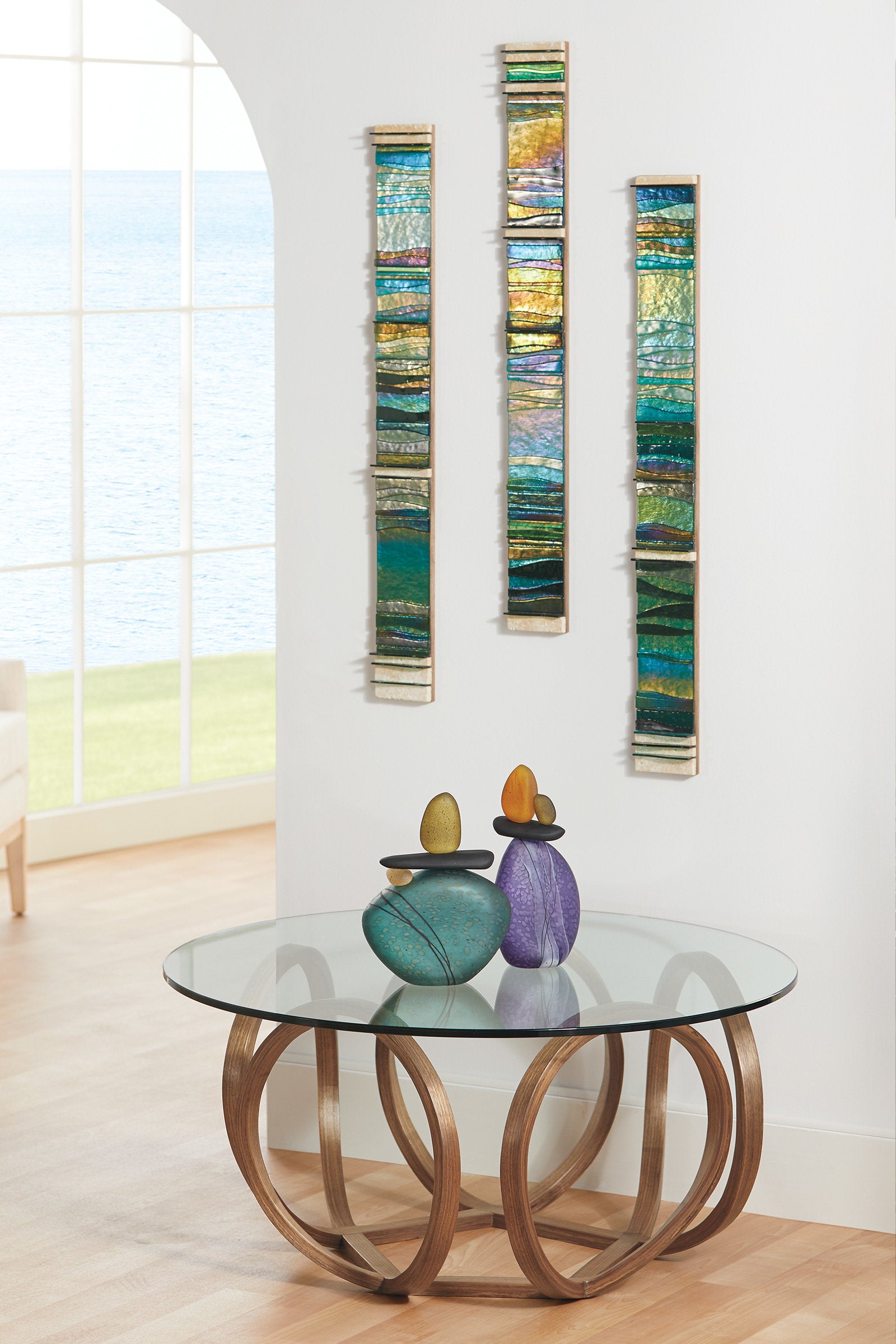 left to right: Jade Carpet III, Mint Carpet II, Emerald Carpet I
