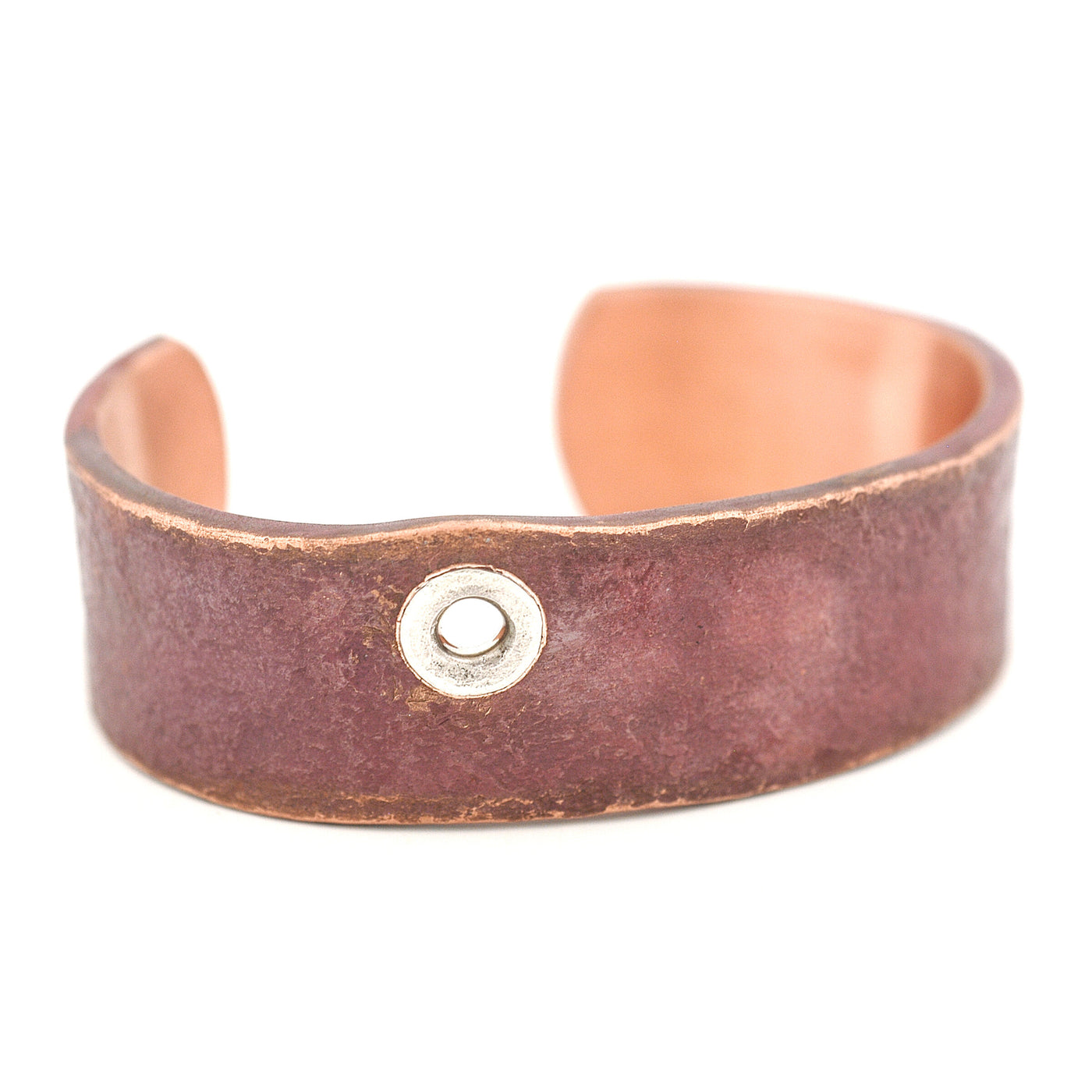 Hand-Forged Copper & Silver Cuff