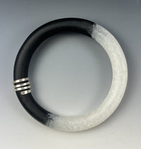 Small Black & White Wrapped Bangle