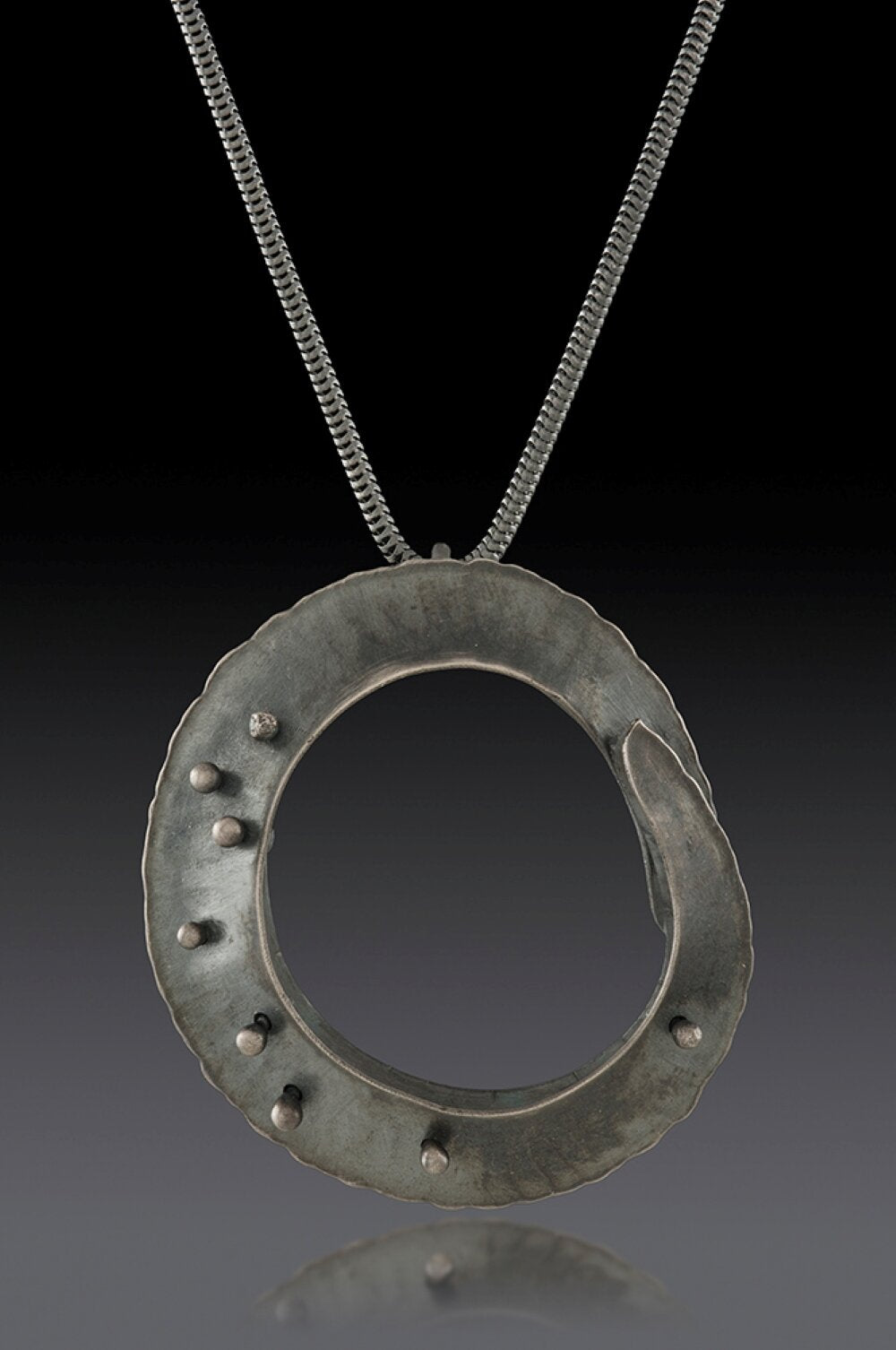 Large Black Orbit Pendant