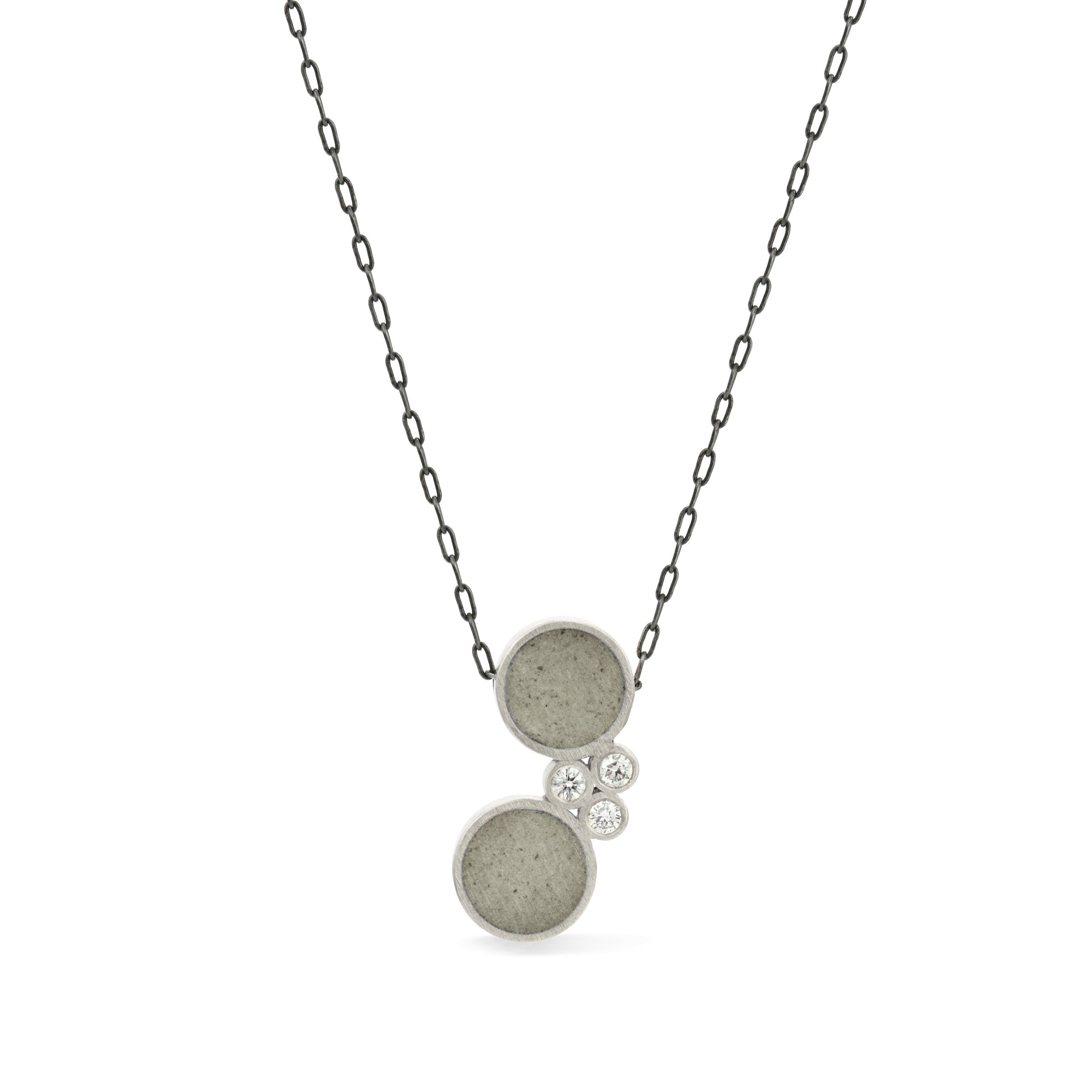 Sterling Silver with Gray Concrete