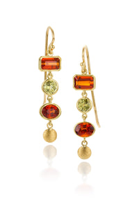 Orange Garnet Citrus Earrings
