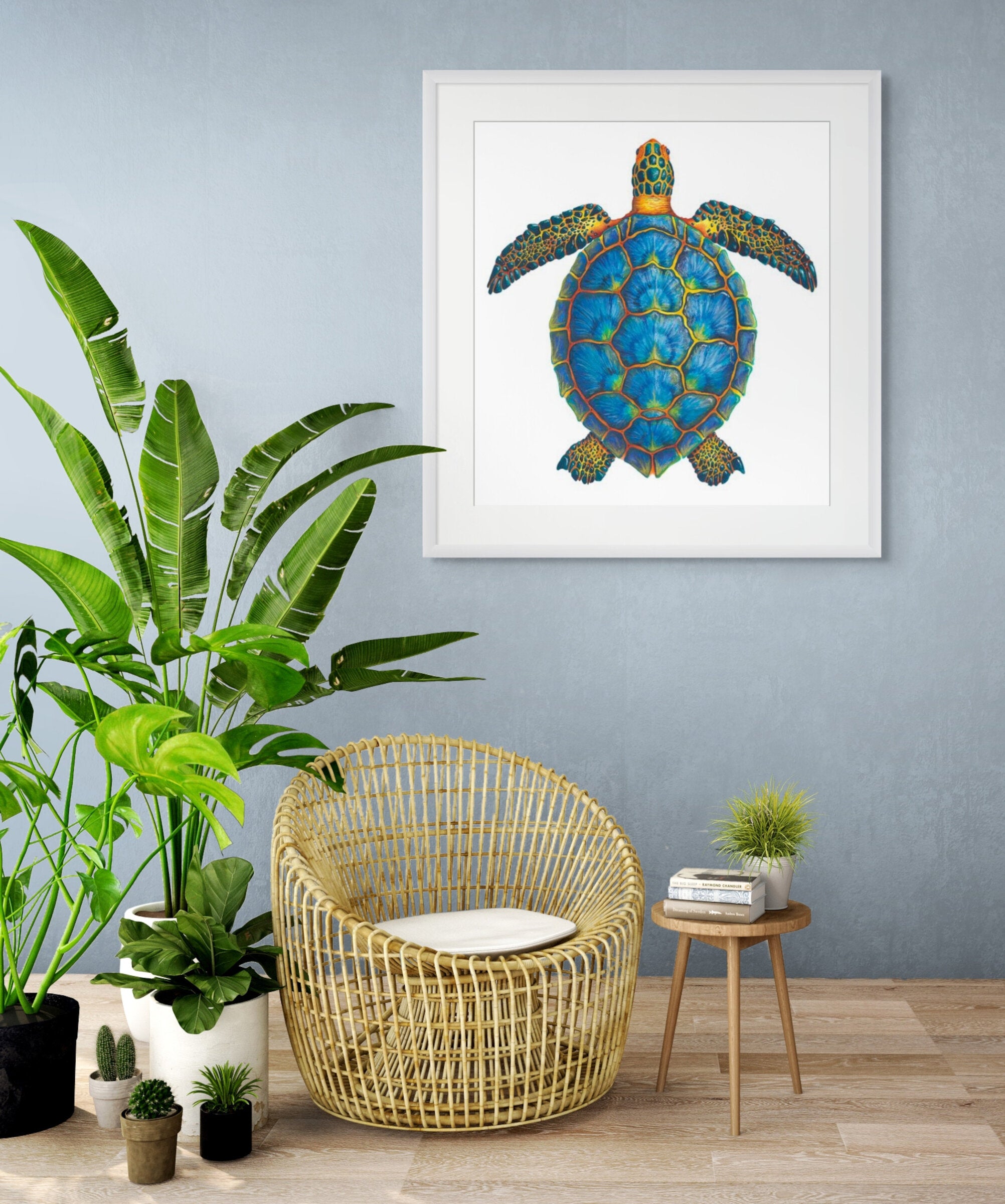 Blue Sea Turtle