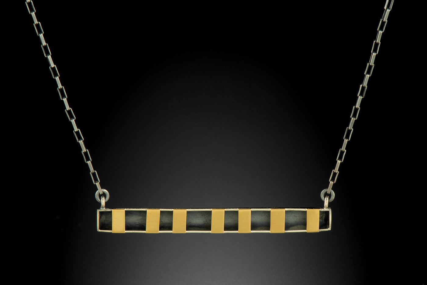 Horizontal Bar Pendant in Gold