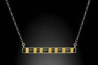 Horizontal Bar Pendant in Gold