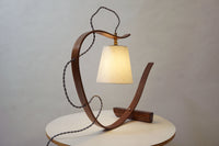Bent Table Lamp in Walnut