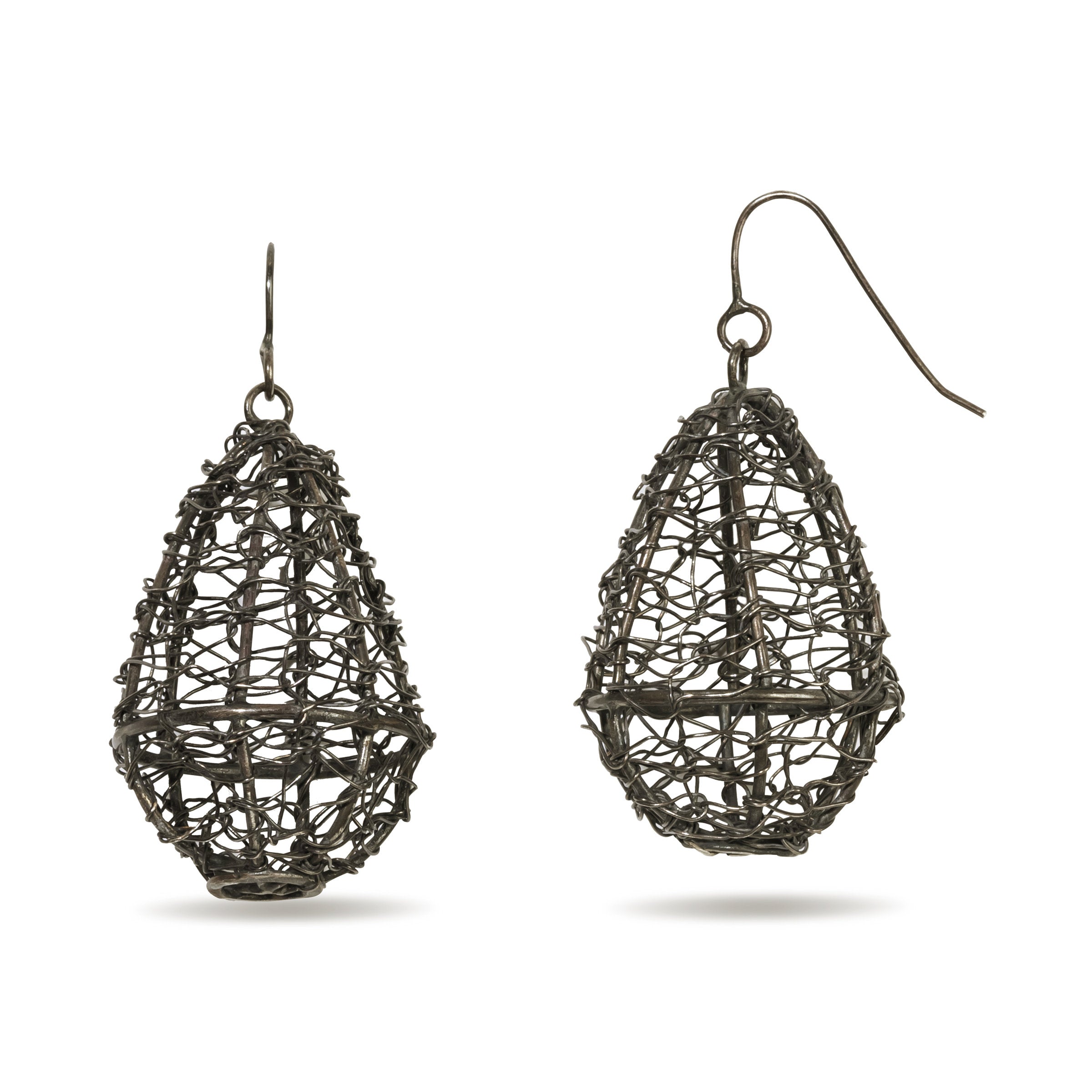 Crocheted Teardrop Earrings