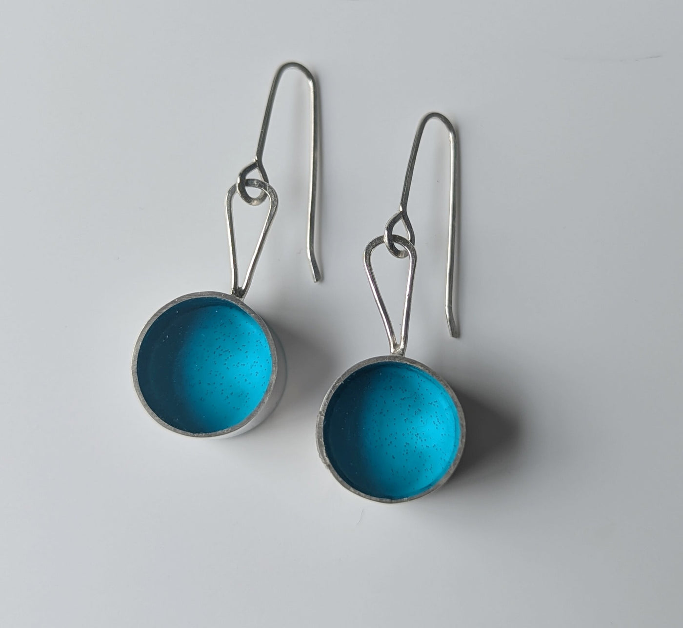 Blue Grotto Drum Earrings