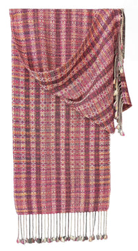 Handwoven Tropical Sunset Small Diamonds Reversible Throw