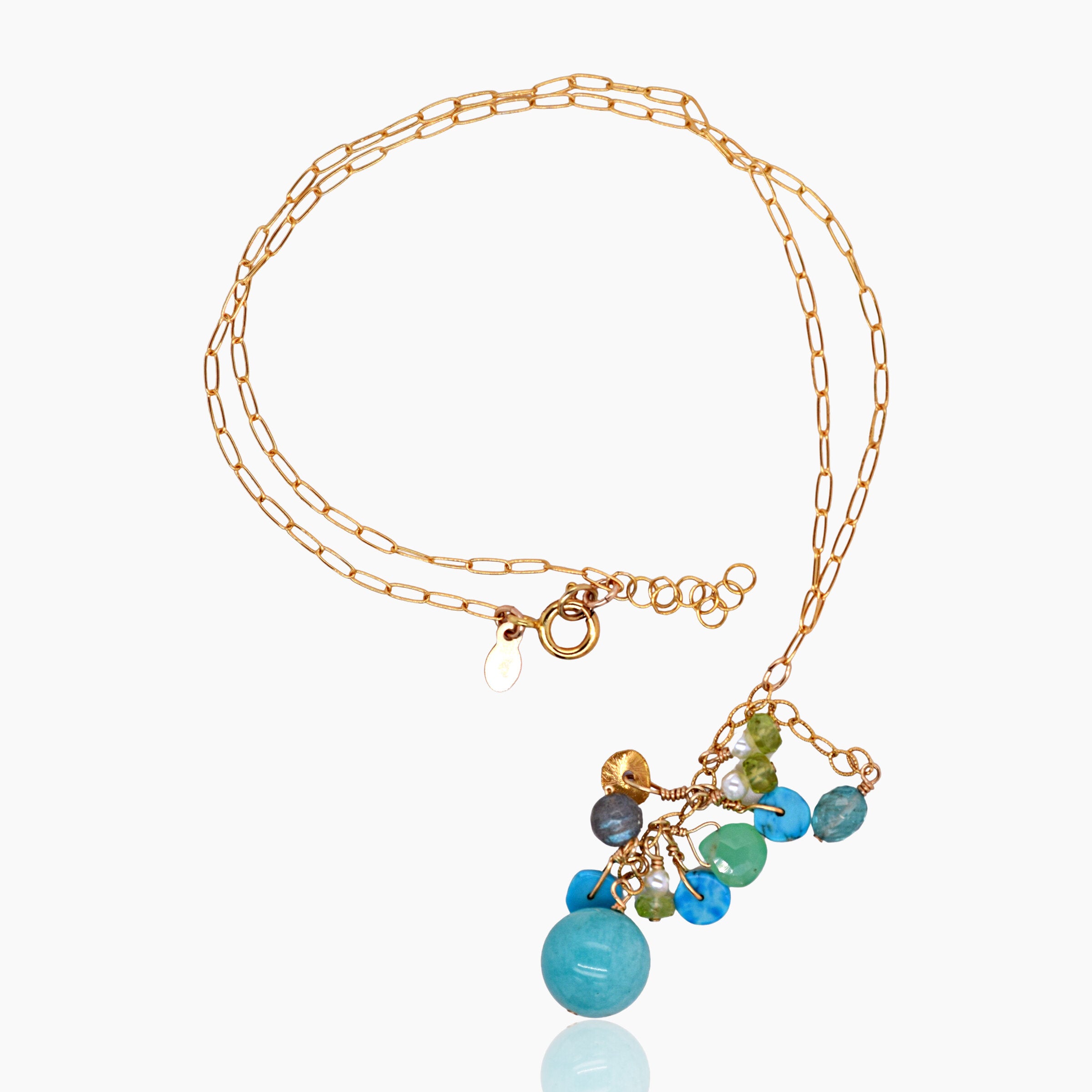 Amazonite Color Block Dangly Necklace