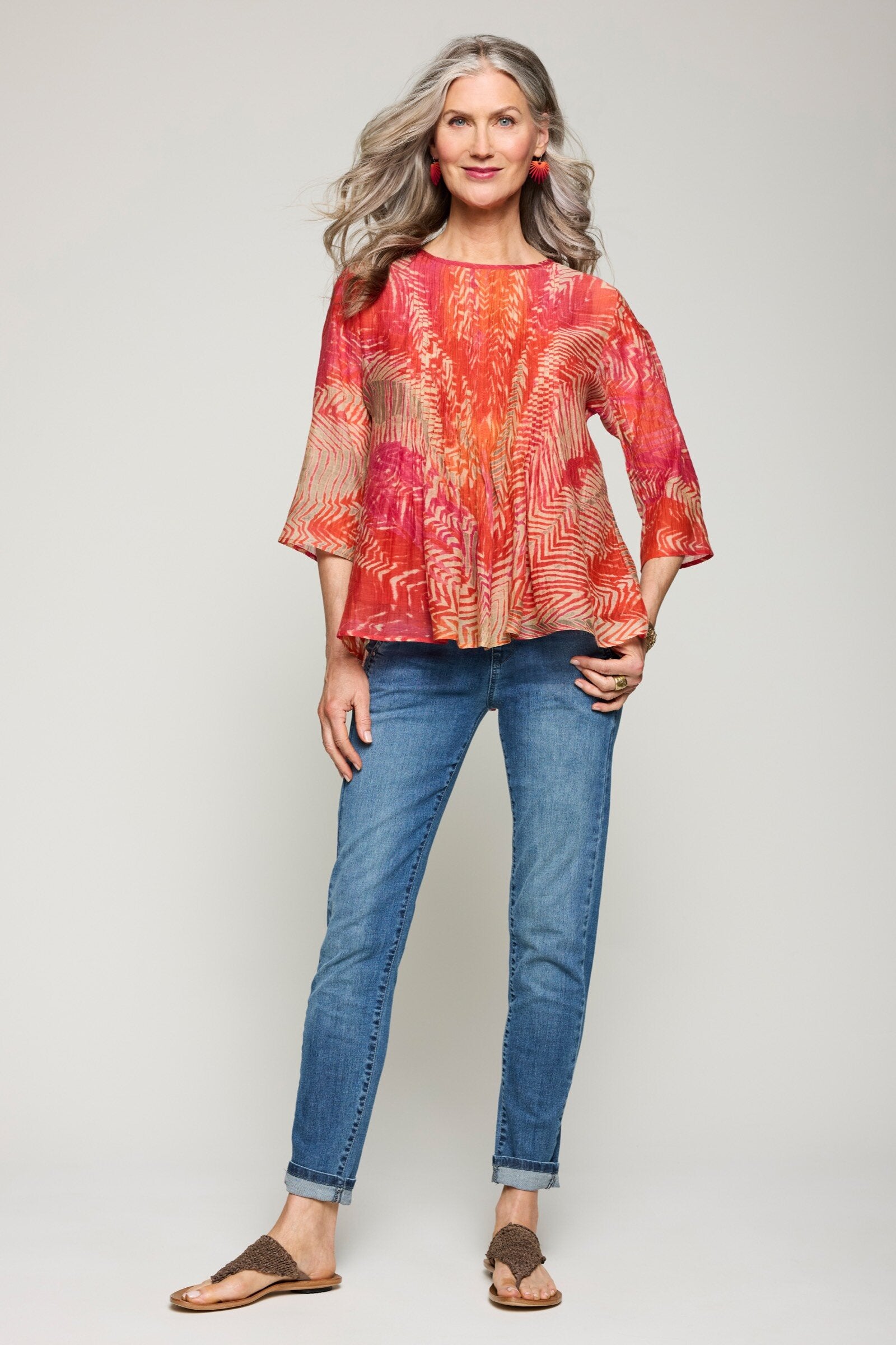 Pleated Sunrise Top
