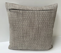 Leather Appliqued Color Blocked Pillow #1