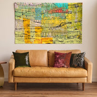 Brushstroke Velvet Pillow