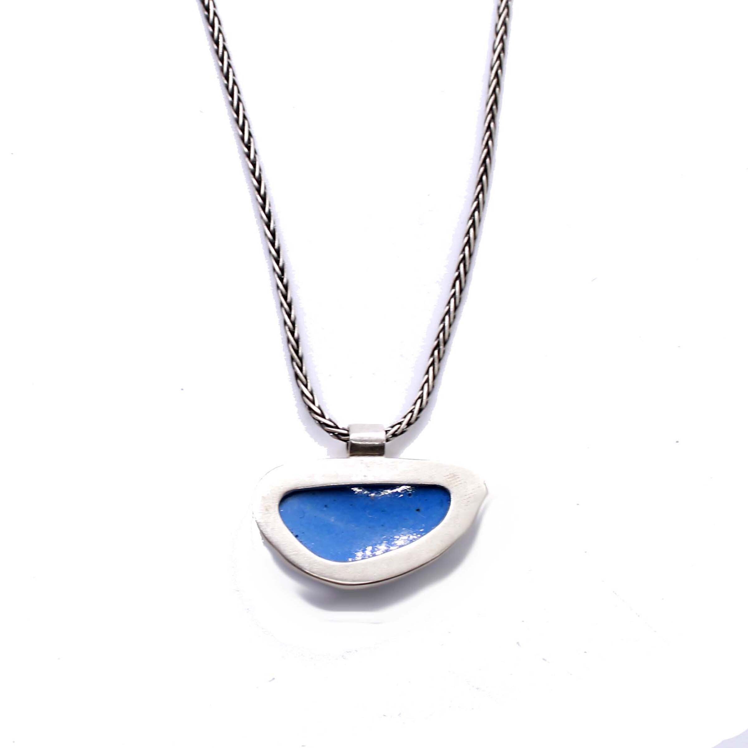 Blue & Yellow Flower Pendant